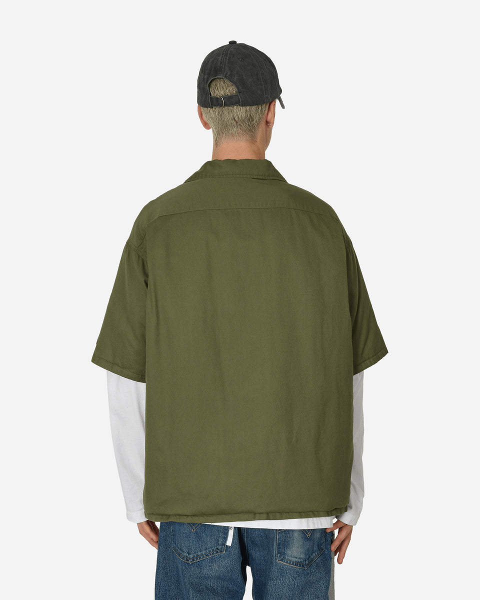 Visvim Cornet Down Shortsleeve Shirt Olive - Slam Jam® Official Store