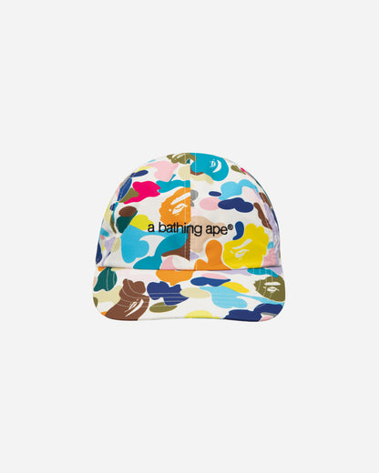 A Bathing Ape Multi Camo Embroidery Panel WHITE Hats Caps 1G80180018 WHITE