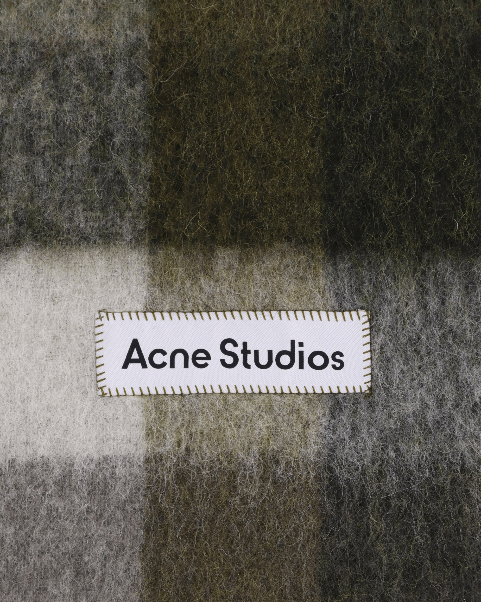 Acne Studios Heavy Scarf Taupe/Green/Black Gloves and Scarves Scarves and Warmneck CA0084- DID