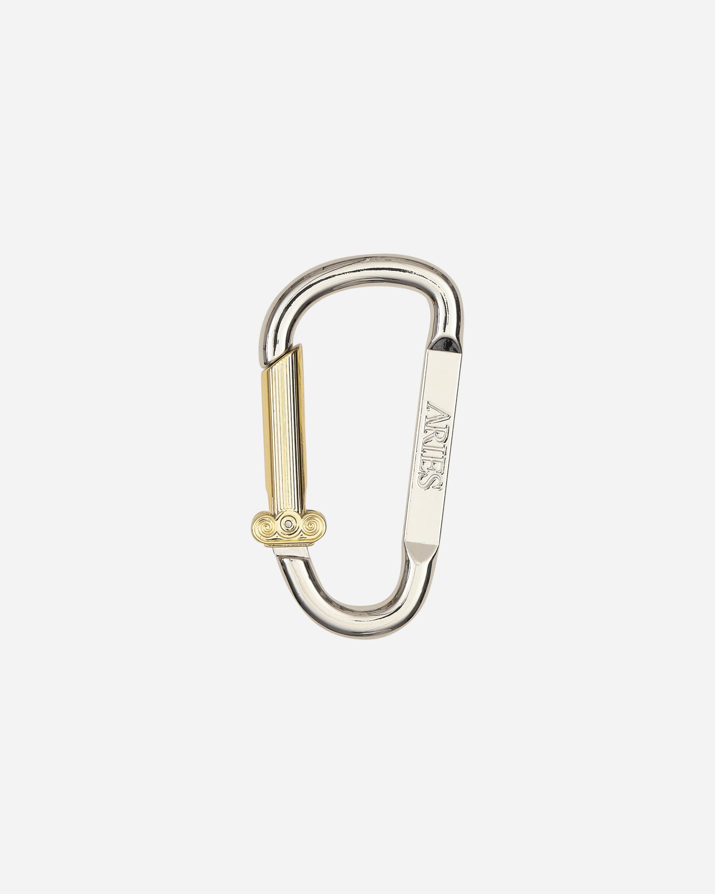 Aries Column Carabiner Silver Gold Small Accessories Keychains AR9002403 SLVGLD