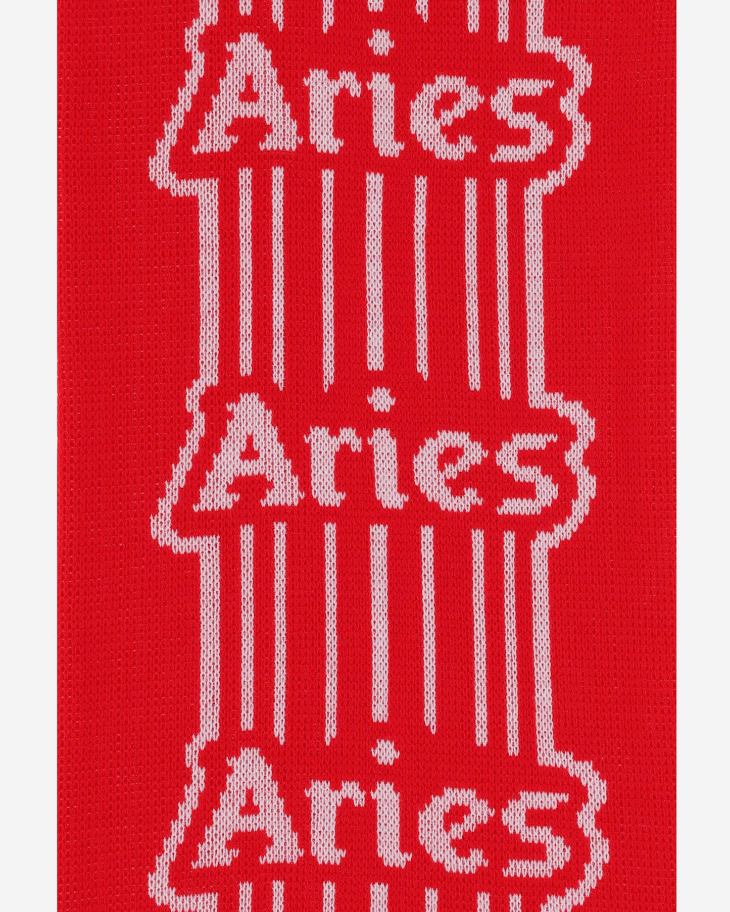 Aries Column Scarf Red & White Gloves and Scarves Scarves and Warmneck SUAR90007 RDWHT