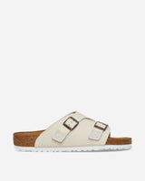 Birkenstock Zürich Suede Leather/Canvas Eggshell Sandals and Slides Sandals and Mules 1028800