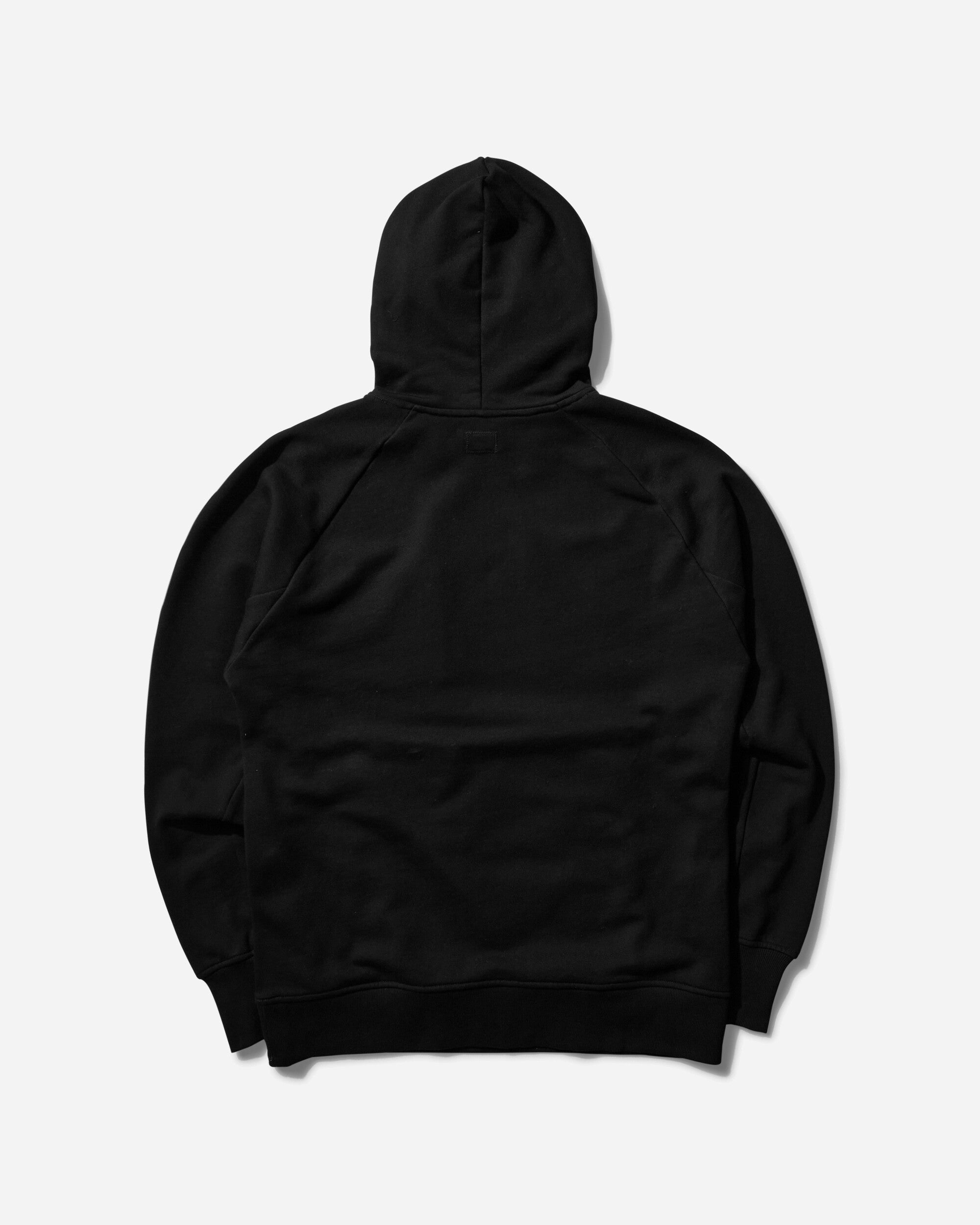 C.P. Company Diagonal Raised Fleece Goggle Hooded Sweatshirt Black Sweatshirts Hoodies 17CMSS026A005086W 999