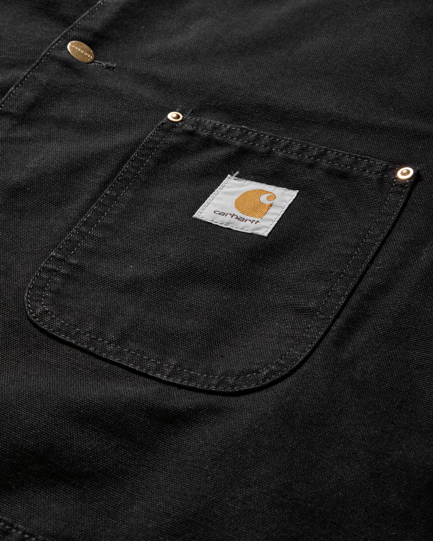 Carhartt WIP Og Chore Coat Black/Black Aged Canvas Coats and Jackets Jackets I027357 00E3K