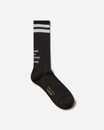 Comme Des Garçons Homme Logo Socks Black Underwear Socks HO-K502-051 001