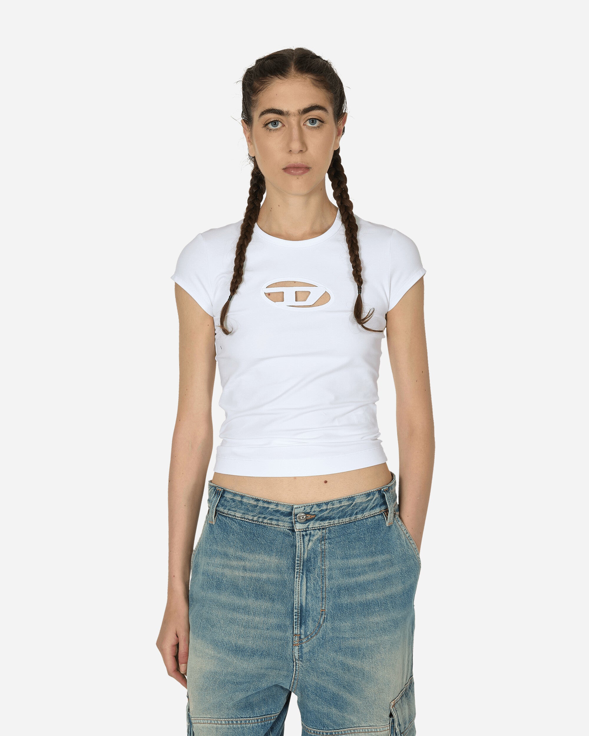 Diesel Wmns T-Angie 100 T-Shirts Cropped A06268 100