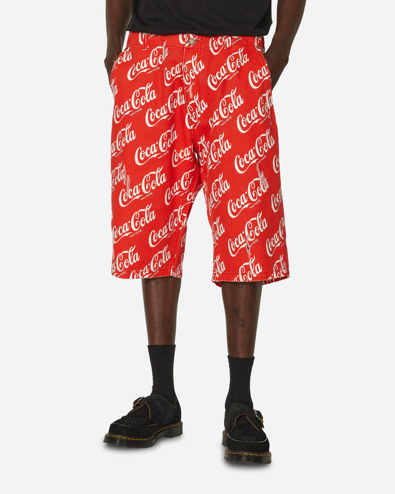 Coca-Cola Printed Canvas Shorts Red