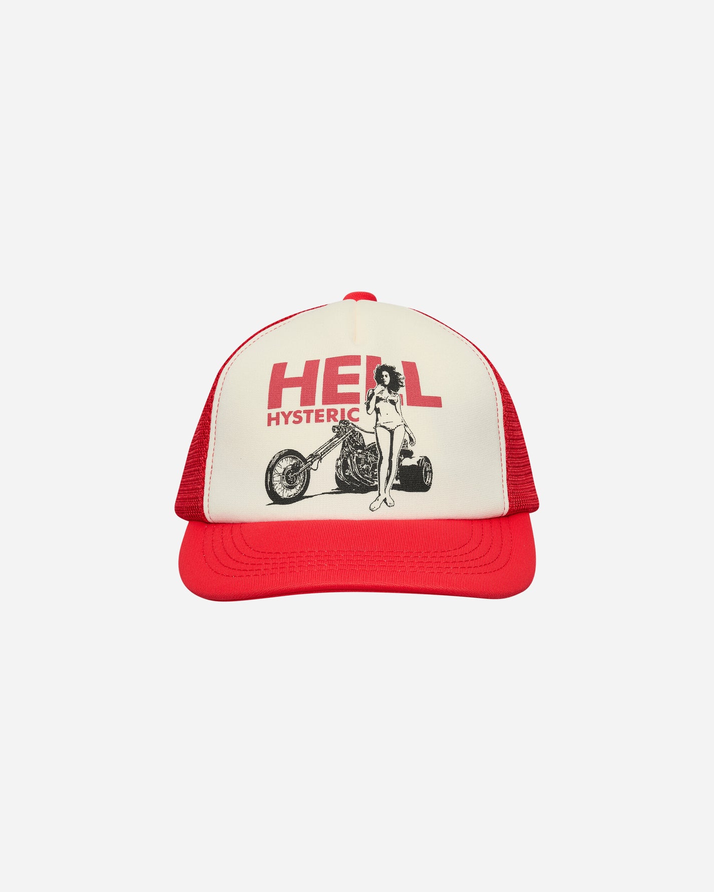 Hysteric Glamour Hell Hysteric Mesh Cap Red Hats Caps 02251QH03 50