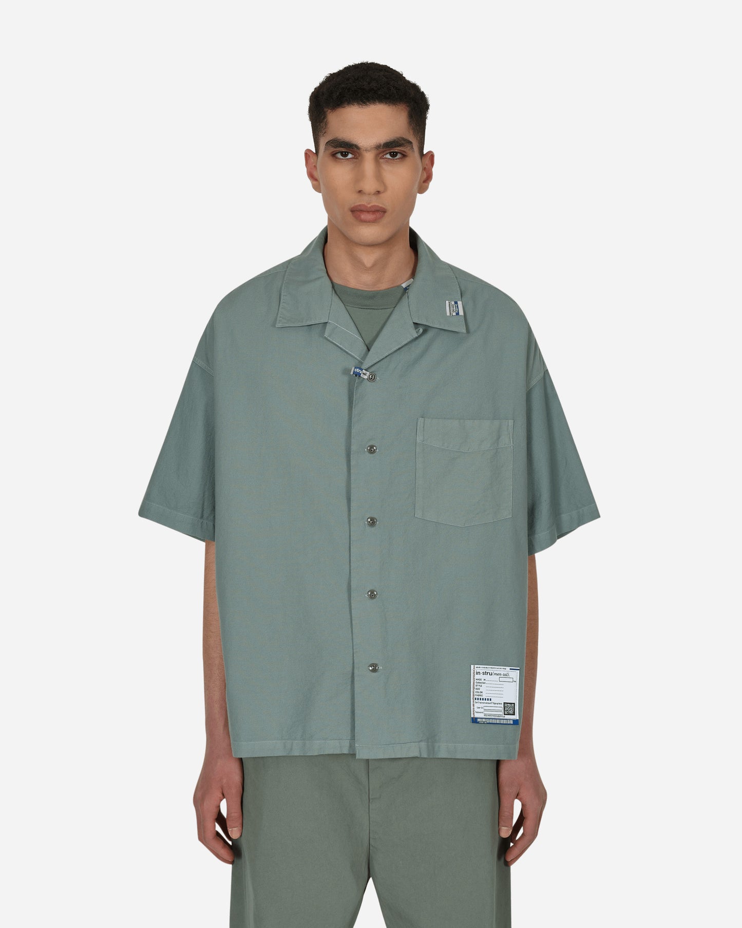 Instrumental Short Sleeve Oxford Shirt Green Shirts Shortsleeve I06SH012 GREEN