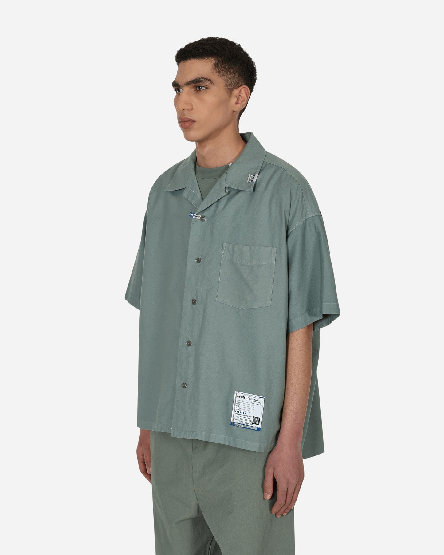 Instrumental Short Sleeve Oxford Shirt Green Shirts Shortsleeve I06SH012 GREEN