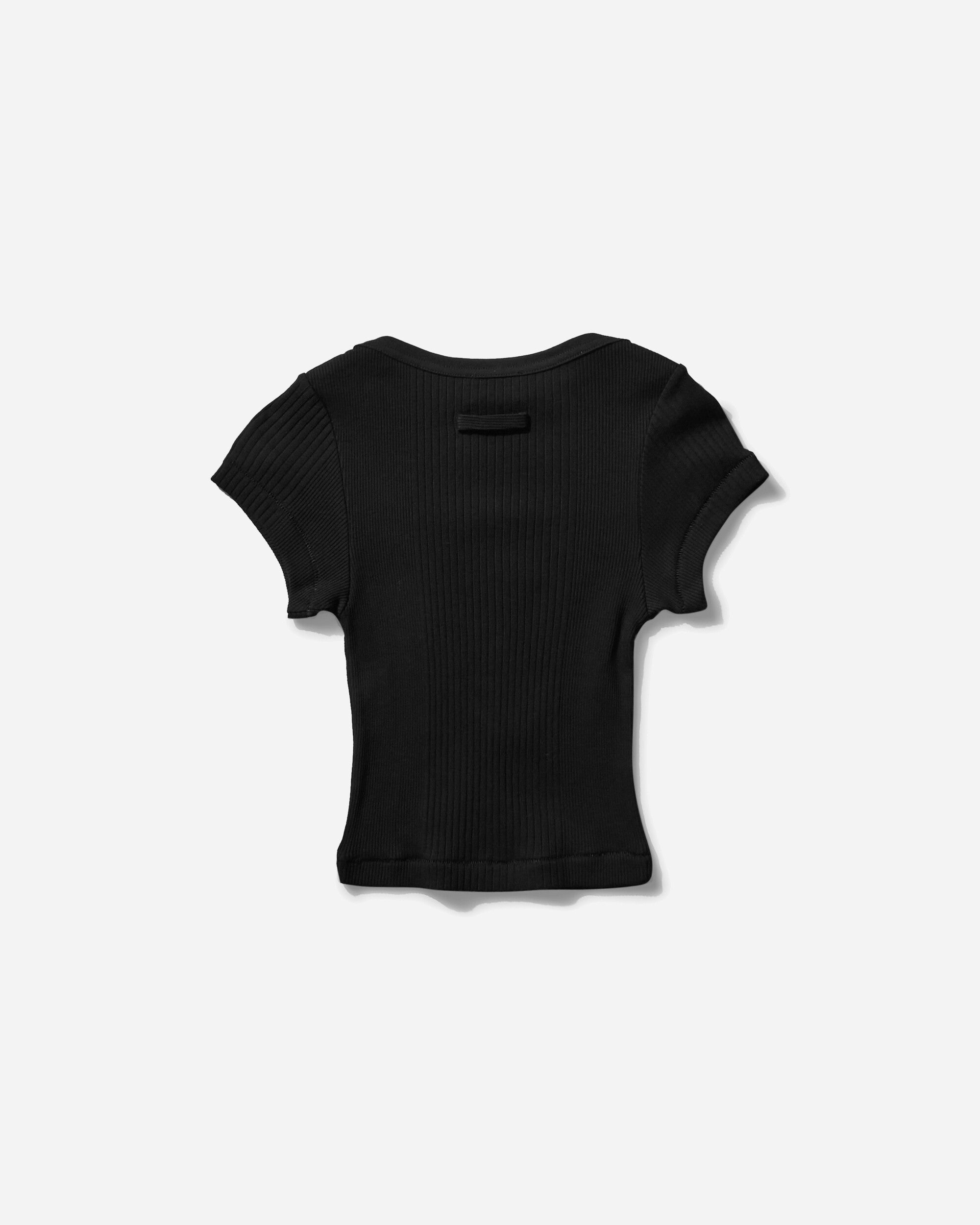 Jean Paul Gaultier Wmns Crop Baby Tee Black T-Shirts Shortsleeve 25-33-F-TS105P-J054 00