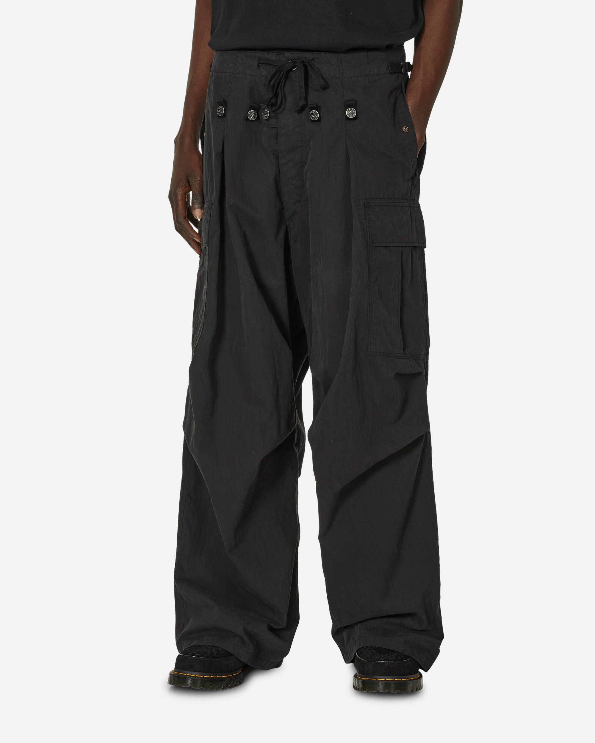 KAPITAL Rip Stop Jumbo Cargo Pants Black Pants Cargo EK-1374 1