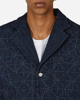 KENZO Paris Kenzo X Levi'S Printed Denim Blazer Rinse Blue Denim Coats and Jackets Blazers FD65DV103LE3 DM