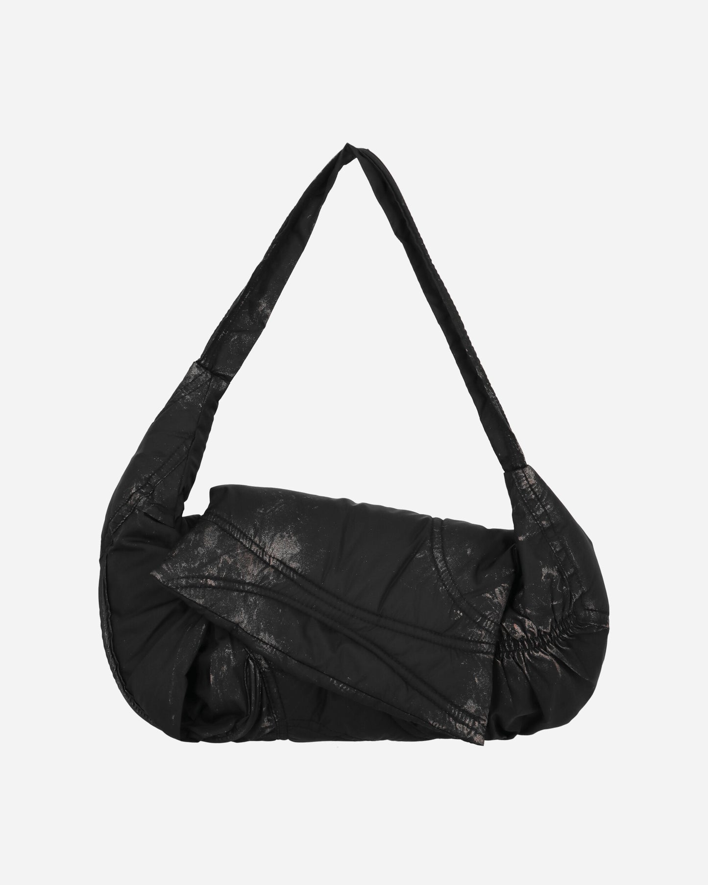 Mainline:RUS/Fr.CA/DE Wmns Nylon Bag With Bronze Smudges Black Bags and Backpacks Shoulder Bags AW24PILLO PILLOWBL