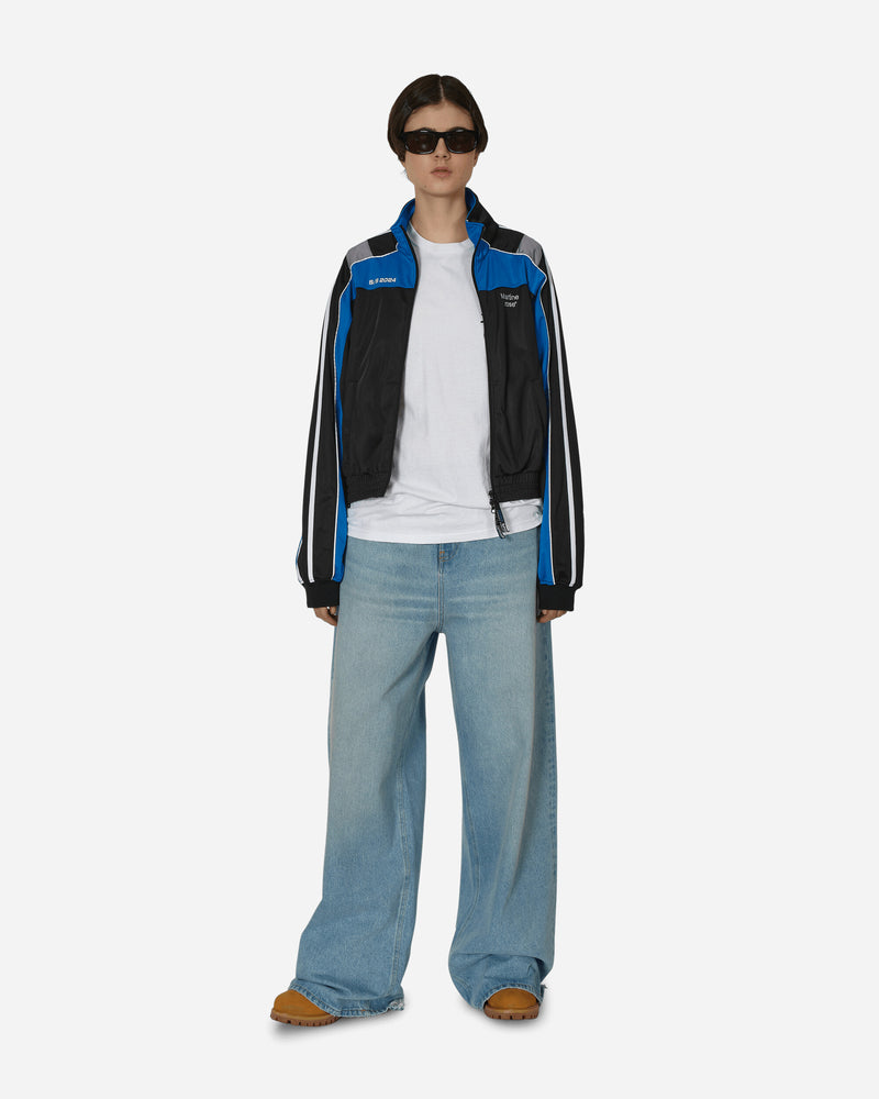 Martine Rose Shrunken Track Jacket Black/Blue Sweatshirts Track Tops MRSS24-137 BLBLGR