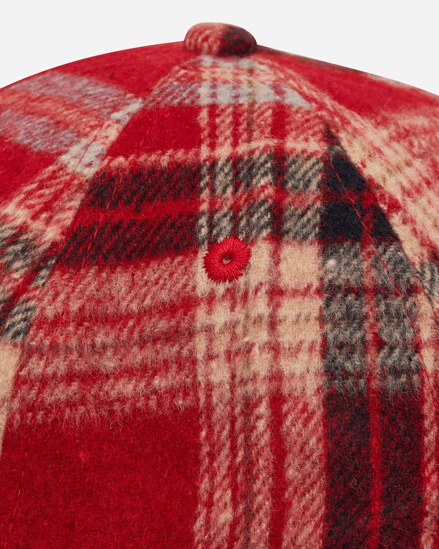 Nancy Plaid House 6-Panel Red Hats Caps 15609 REDD