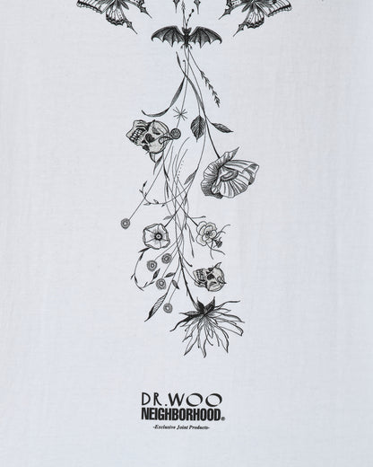 Neighborhood Nh × Dr Woo . Tee Ss-2 White T-Shirts Shortsleeve 241PCDWN-ST02S 1