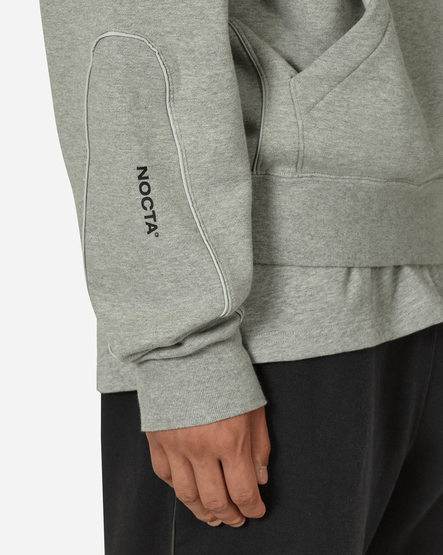 Nike M Nrg Nocta Cs Hoodie Flc Dk Grey Heather/Silver/Black Sweatshirts Hoodies FN7659-063