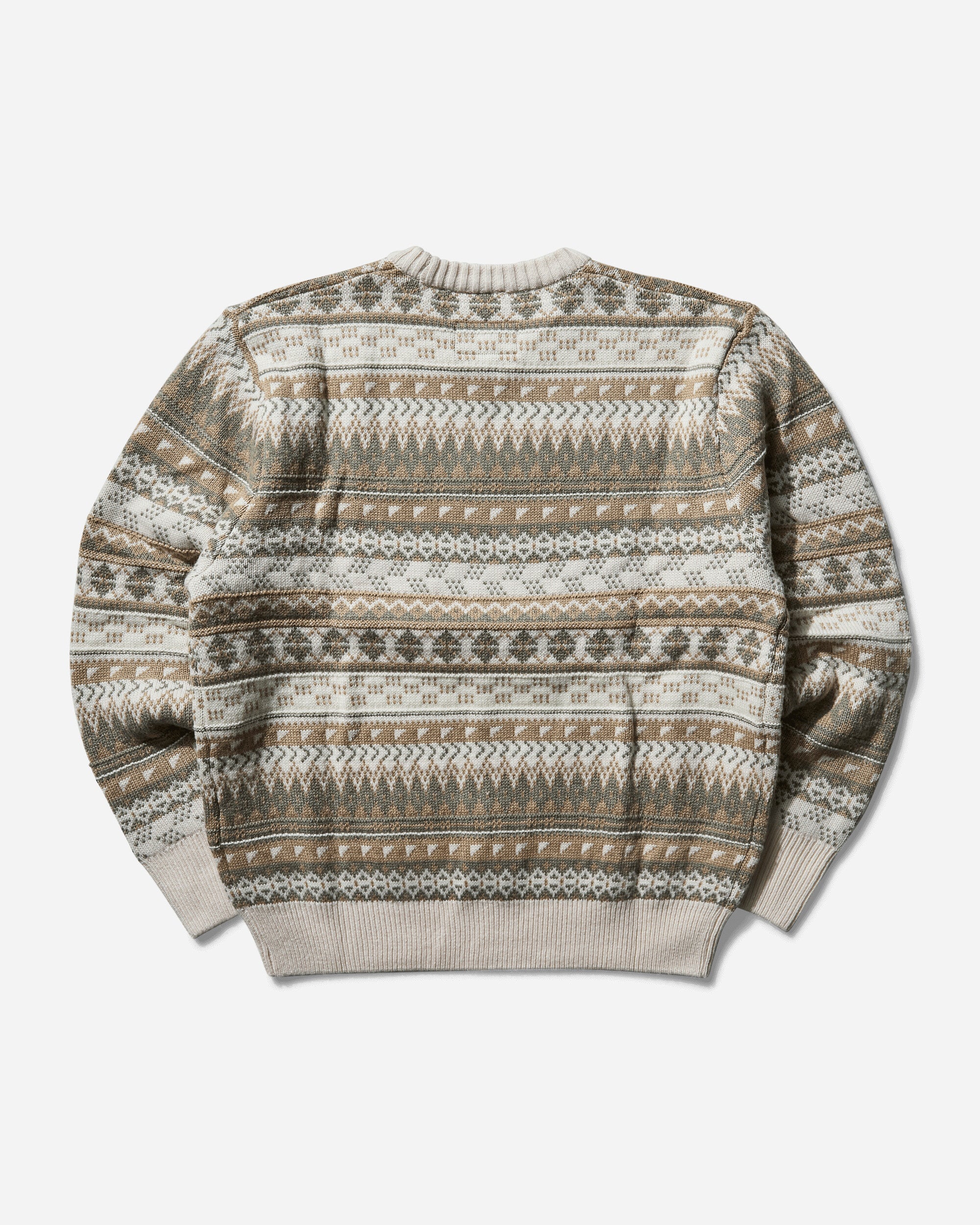 Nike M Nl Fair Isle Crew Sweater Lt Orewood Brn/Sail Knitwears Sweaters FZ0125-105