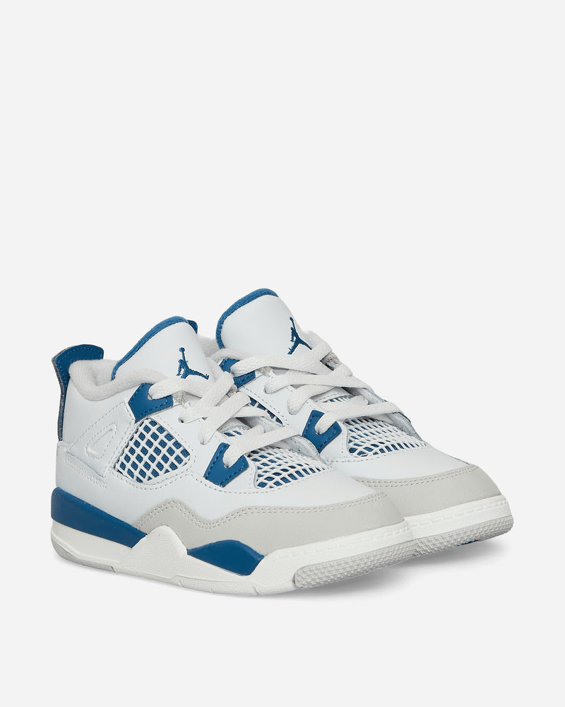 Air Jordan 4 Retro (TD) Sneakers Off White / Military Blue