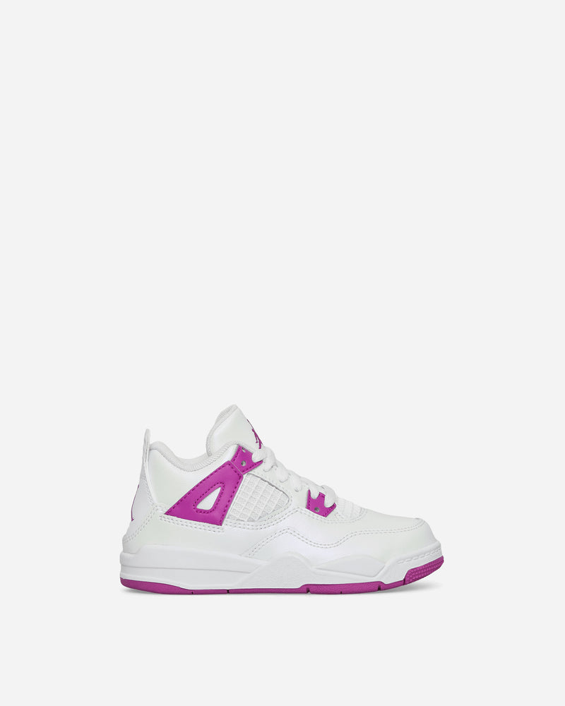 Air Jordan 4 Retro (PS) Sneakers White / Hyper Violet
