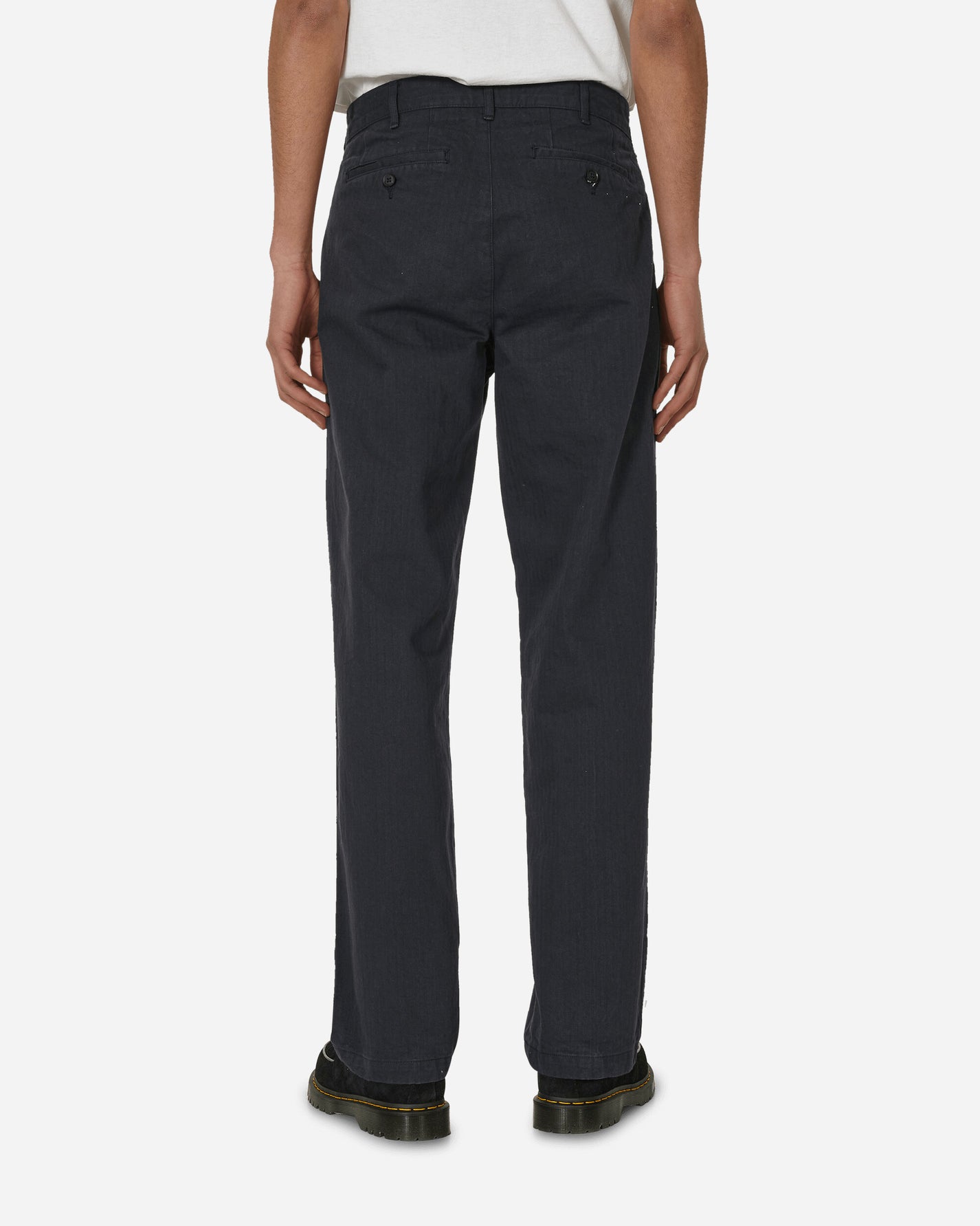 Noah Double-Pleat Herringbone Pant Navy Pants Trousers P2NOAH NVY