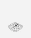Octi Globe Signet W/Black Diamond (Exclusive) Silver Jewellery Rings GLR 001