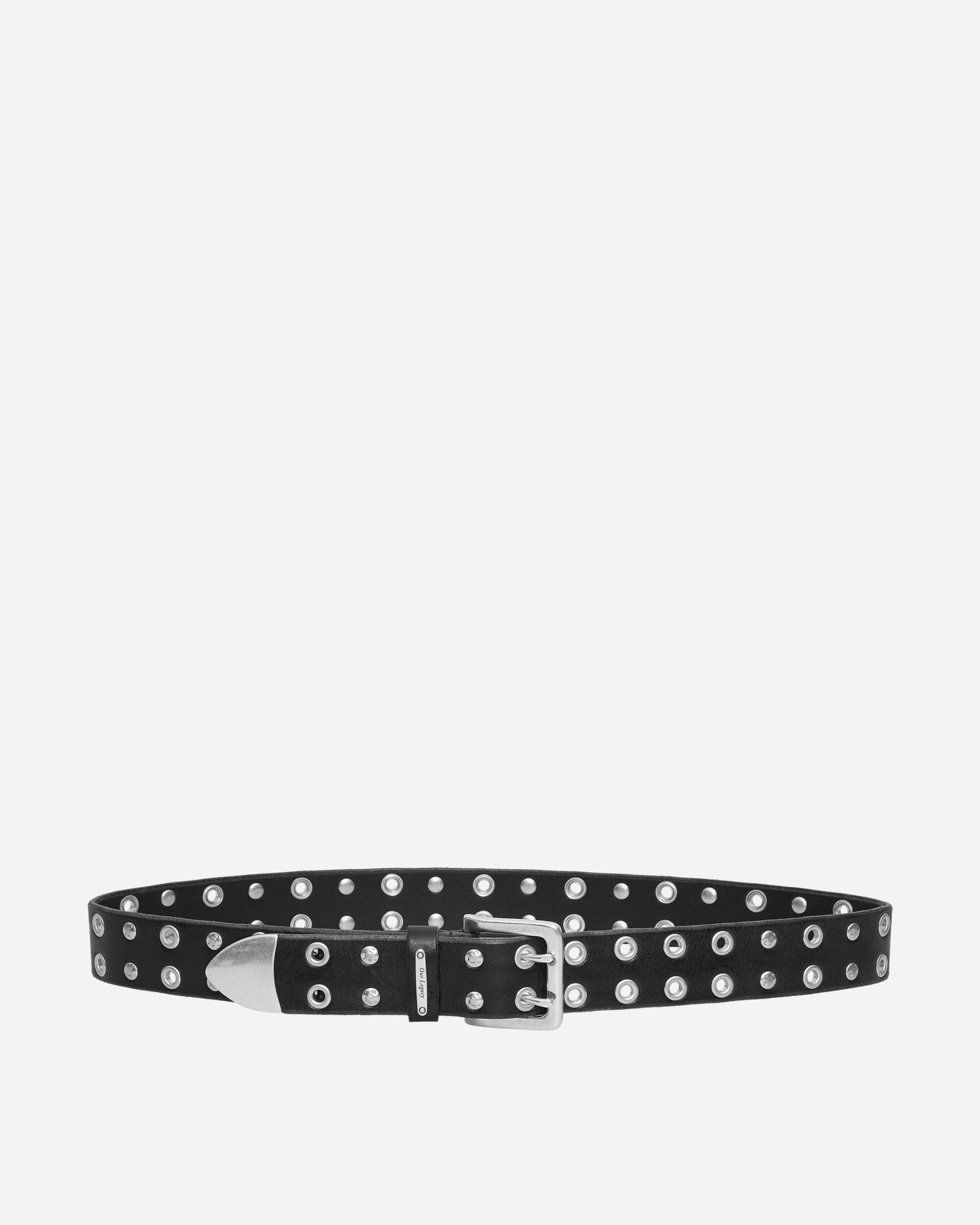 Our Legacy Studded Double Tongue Belt Fleckling Black Belts Belt A2258DFL 001