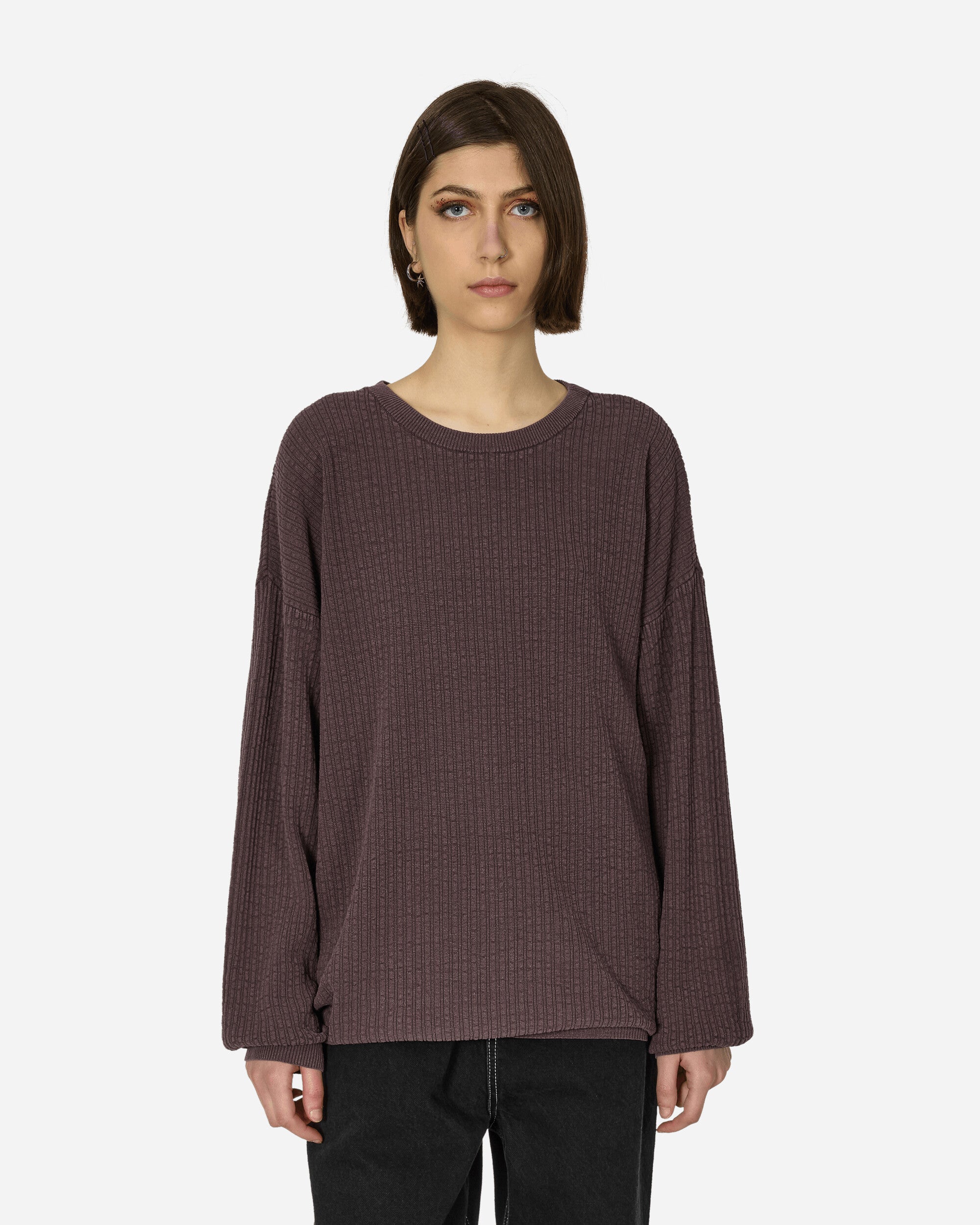 Our Legacy Popover Roundneck Mystic Plum Habitable Silk Knitwears Sweaters M2243PRM 001