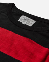 Peel & Lift Peel & Lift  X Slam Jam Damaged Stripe Jumper Black/Red Knitwears Sweaters PL23-K004 001