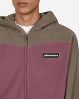 Pleasures Whiskey Zip Hoodie Mauve Coats and Jackets Jackets P22F032 MAUVE