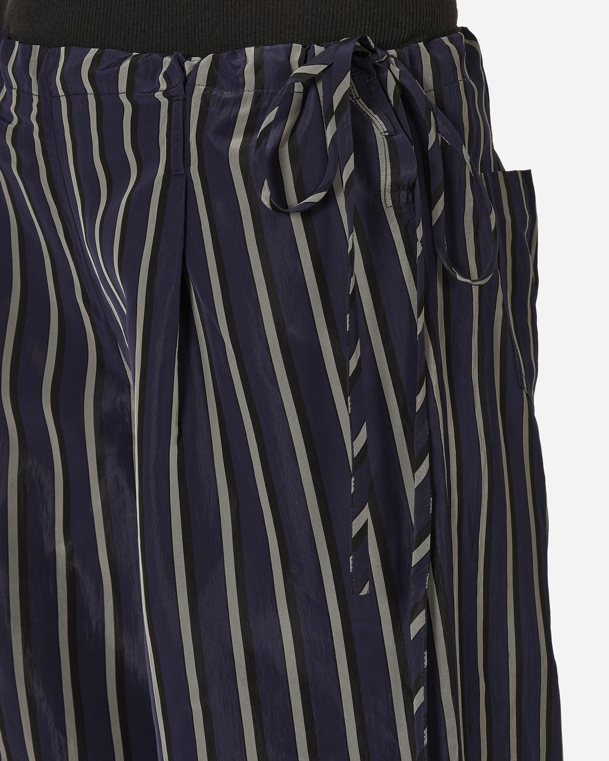 Priscavera Wmns Wide Leg Drawstring Pants Navy Stripe Pants Casual 005079-174 NS