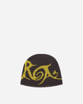 ROA Graphic Beanie Brown Yellow Hats Beanies RBUW215YA05 BRW0034
