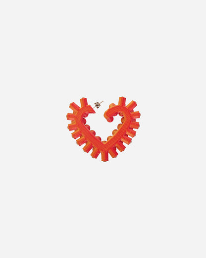 Roussey Wmns Small Bae Hoops Orange Taffetas Jewellery Earrings F22E03 1