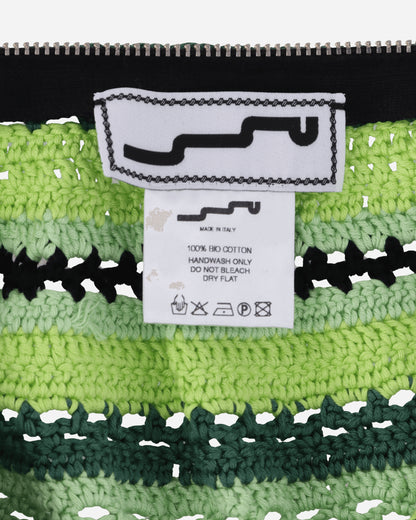 SSU Wmns Crochet Arc Tote Bag With Perforared Details Acid Green Scale Bags and Backpacks Shoulder Bags SSUARCTOTEBAG ACGRSC