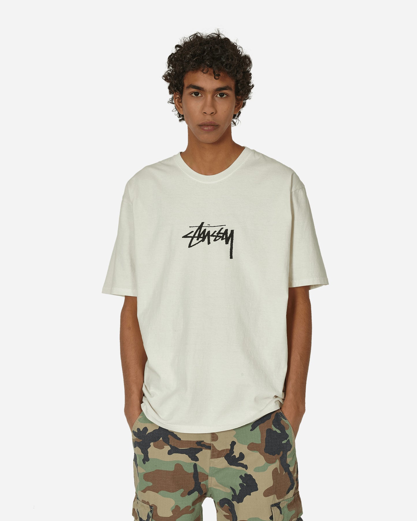 Stüssy Small Stock Pig. Dyed Tee Natural T-Shirts Shortsleeve 1904993 NATL