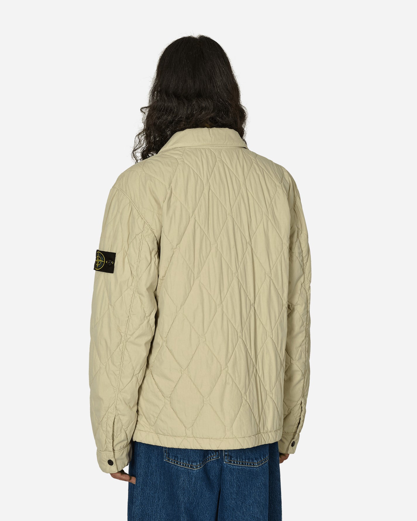 Stone Island 50 Fili Quilted Shirt Jacket Plaster Coats and Jackets Jackets 8115Q0633 V0097