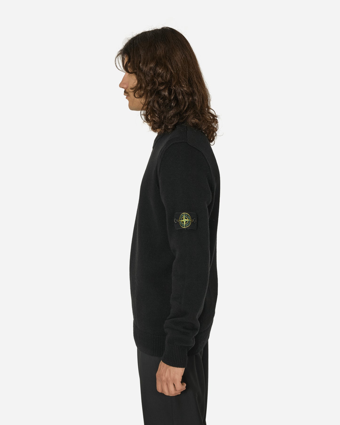 Stone Island Cotton Knit Sweater Black Knitwears Sweaters 8115508A3 A0029