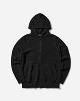 Stone Island Ghost Zipped Hooded Knit Black Knitwears Sweaters 8115528FA V0029