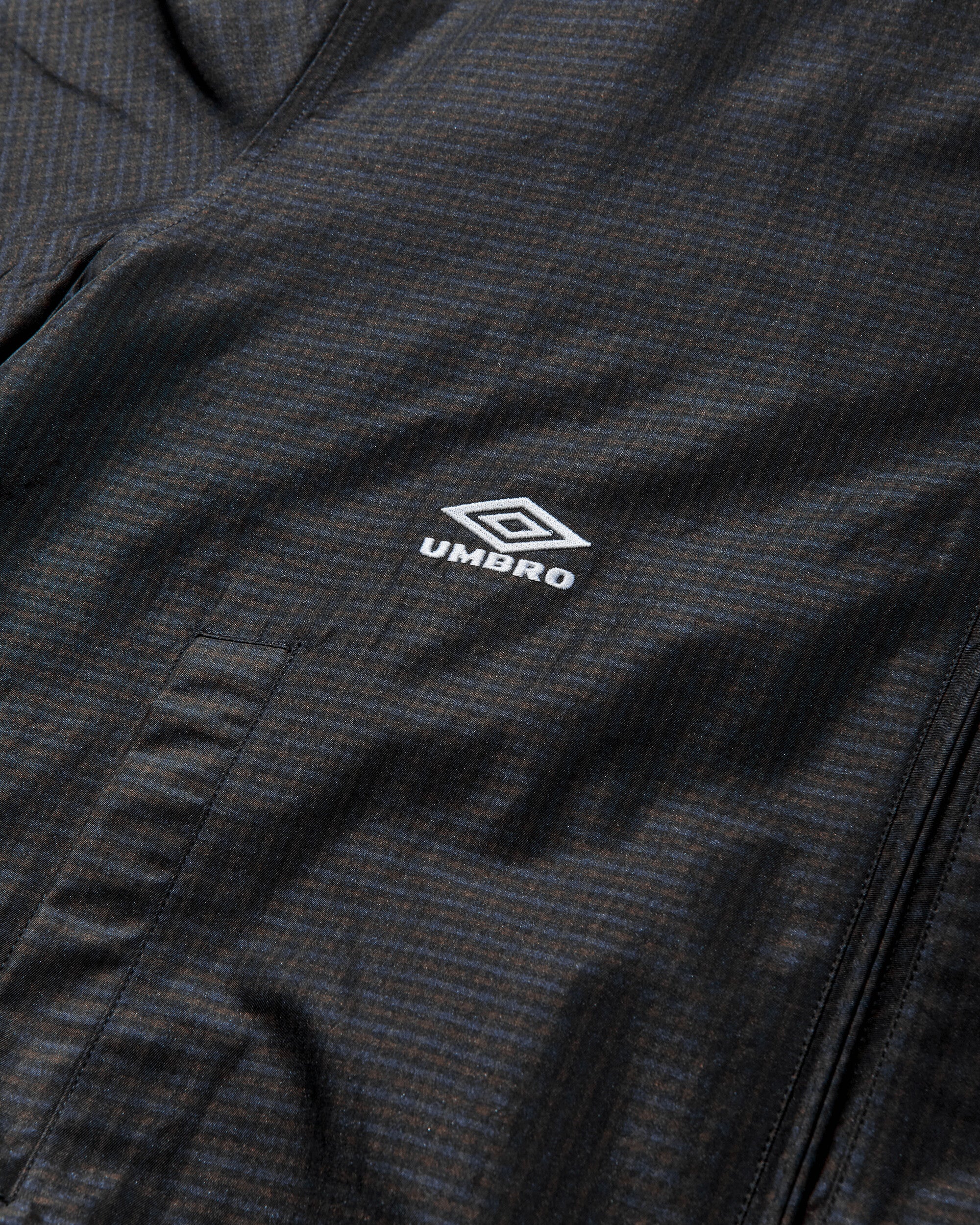 Umbro Check Bomber Jacket Navy Dark Brown Coats and Jackets Bomber Jackets UBMW0263FA166 BLU0036