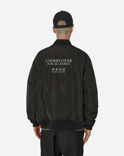 Undercover Ma-1 Bomber Jacket Black Coats and Jackets Bomber Jackets UP1D4201-2 2