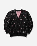 WACKO MARIA Diamond Heavy Mohair Cardigan Black Knitwears Cardigans 24FW-WMK-KN20 BLACK