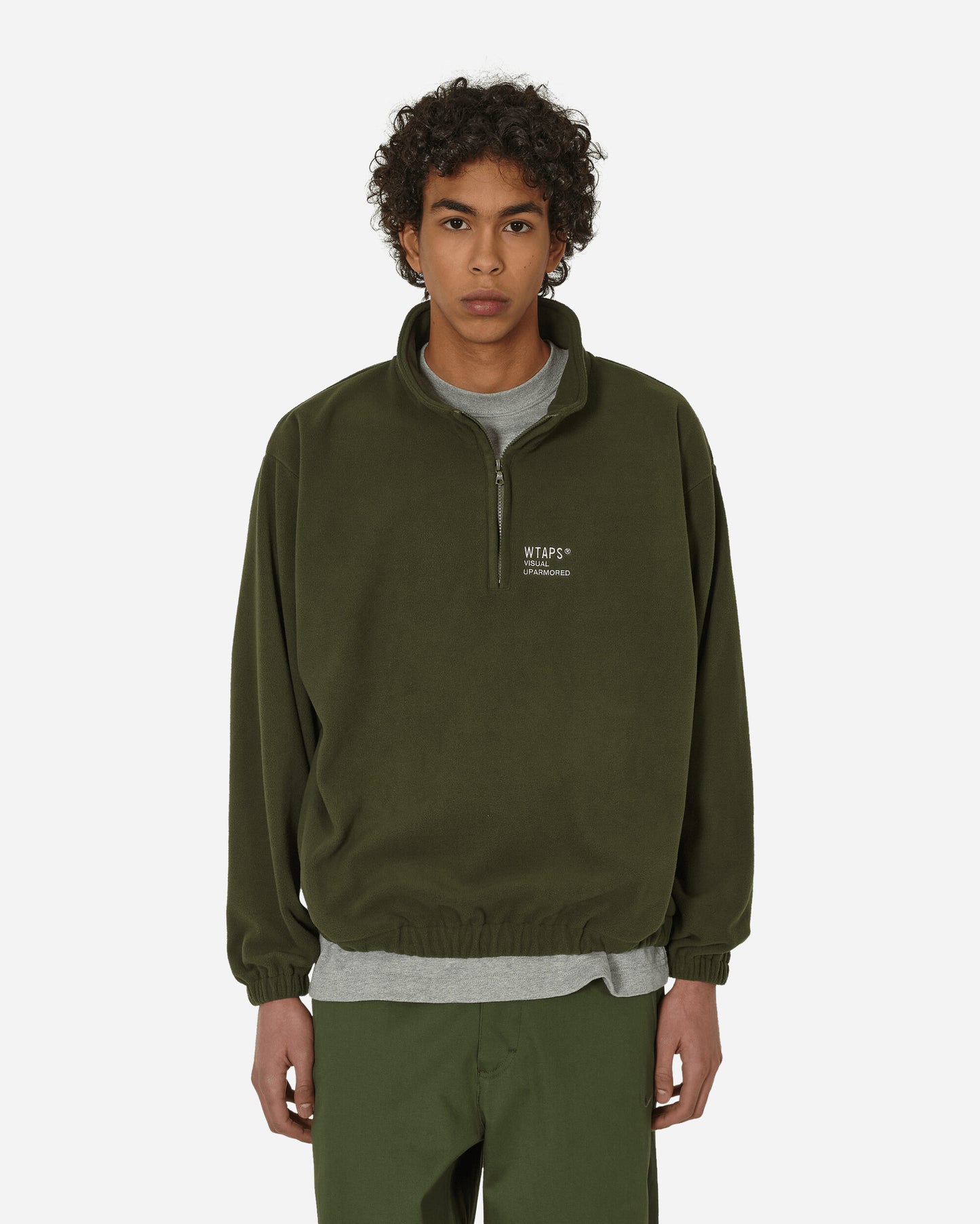 WTAPS Cut & Sew 33 Olive Drab Sweatshirts Crewneck 232ATDT-CSM33 OD