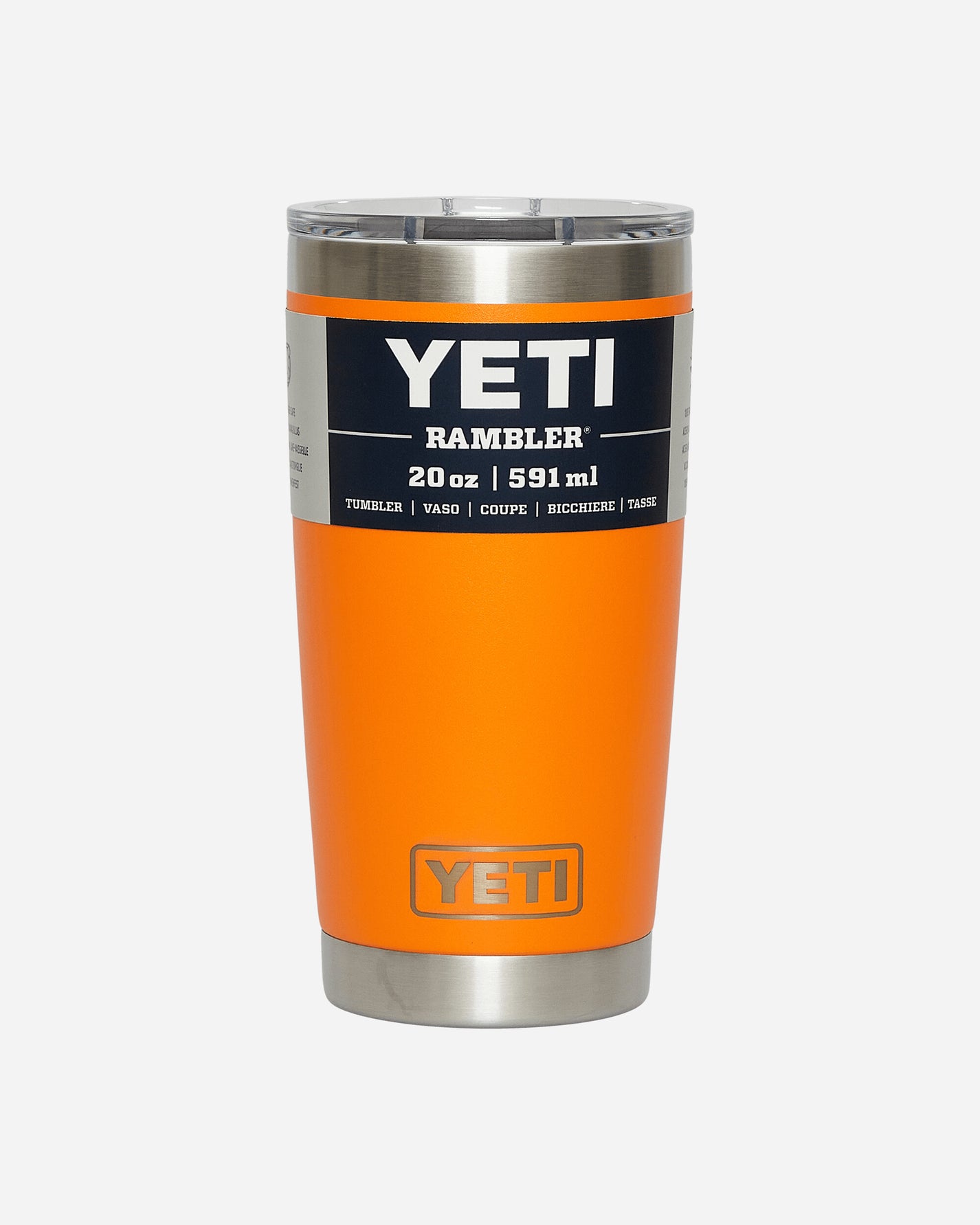 YETI Rambler 20oz Stackable Cup King Crab Orange Equipment Bottles and Bowls 0305 KCO