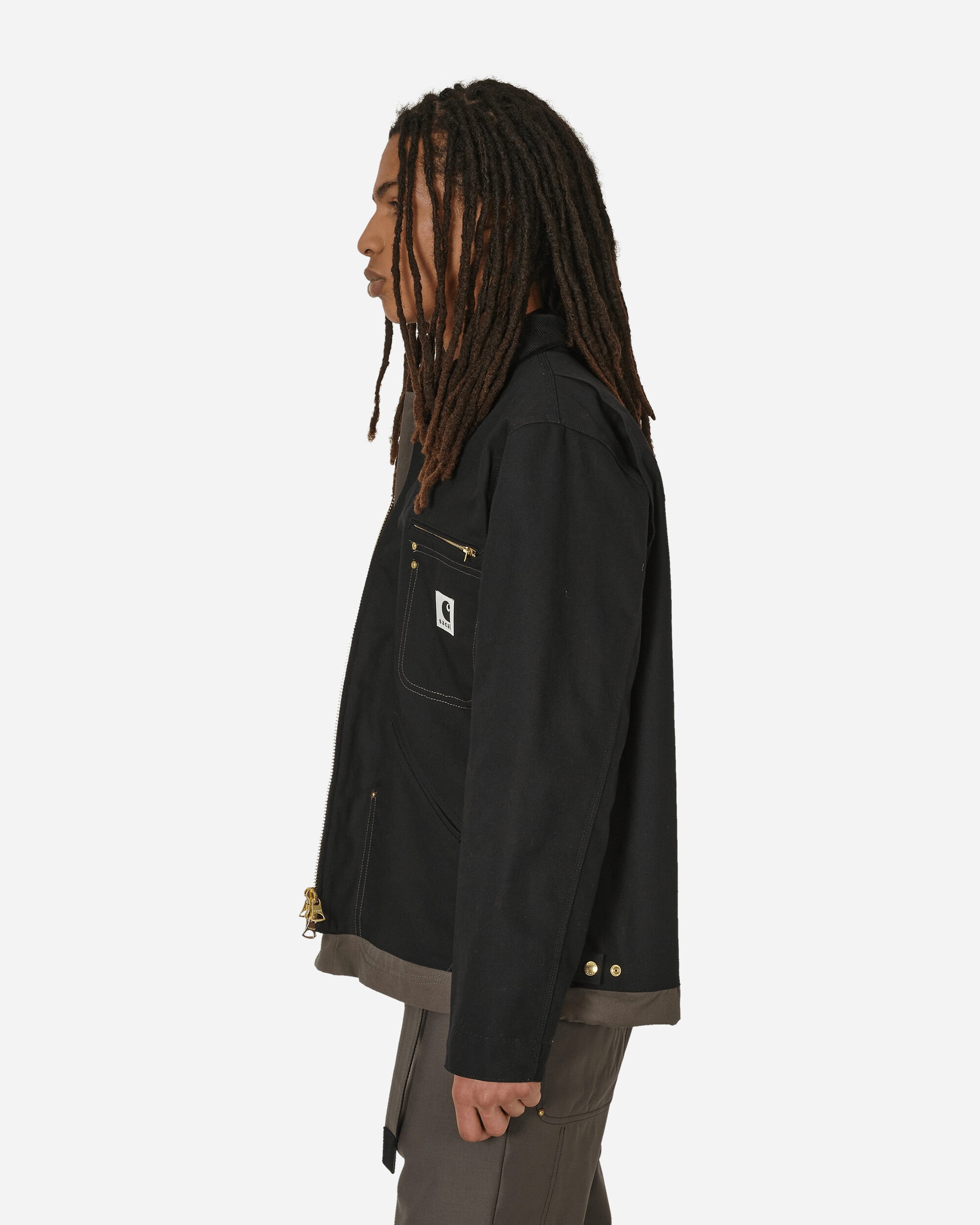 sacai Sacai X Carhartt Wip Reversible Jacket Black Coats and Jackets Jackets 24-03391M 001