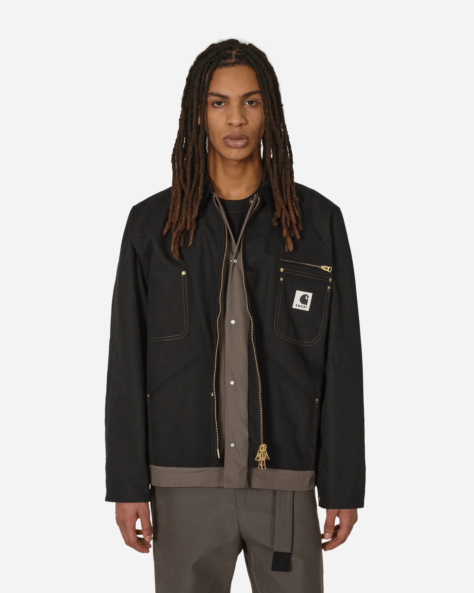 sacai Sacai X Carhartt Wip Reversible Jacket Black Coats and Jackets Jackets 24-03391M 001