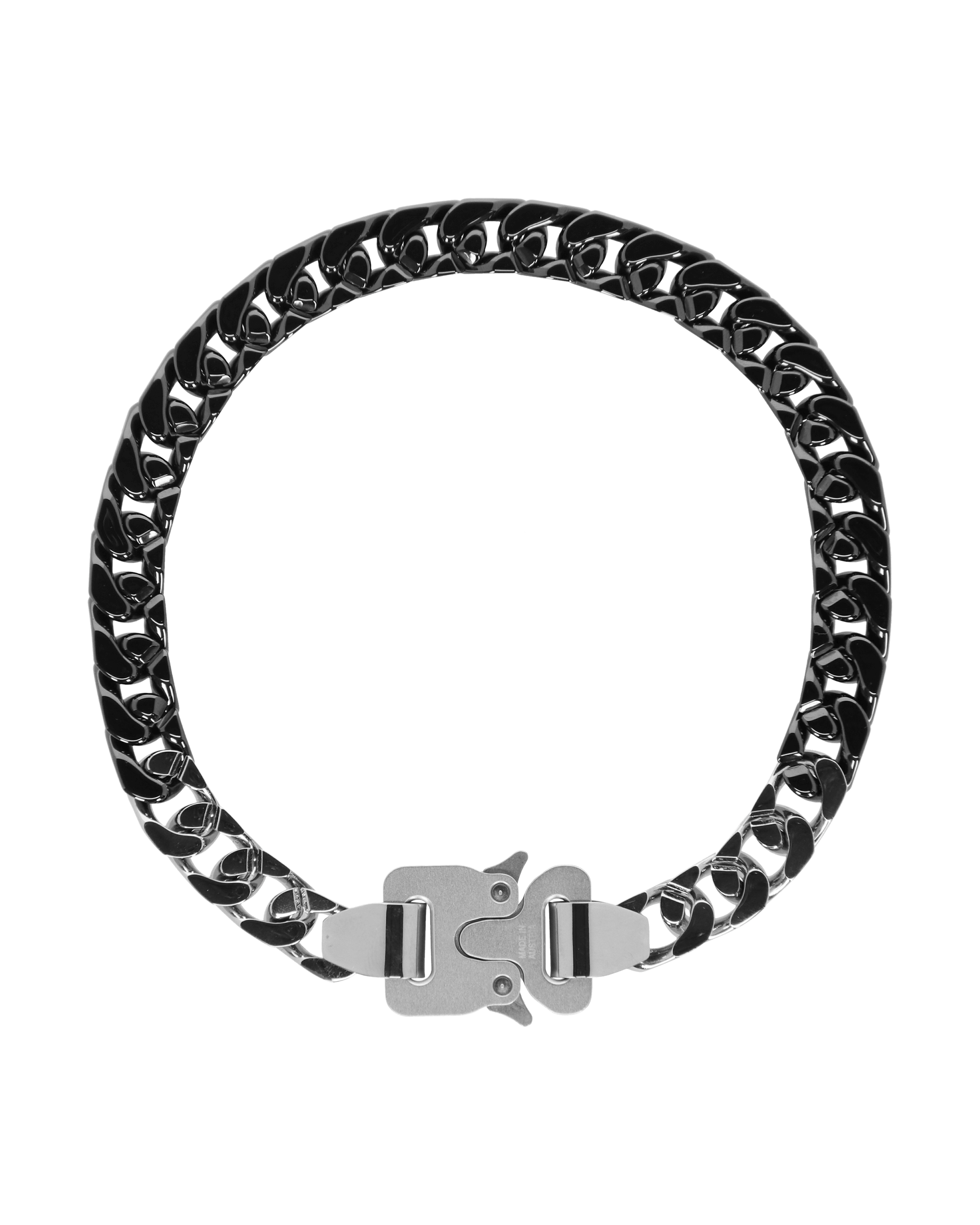 Ceramic Buckle Chain Necklace Black