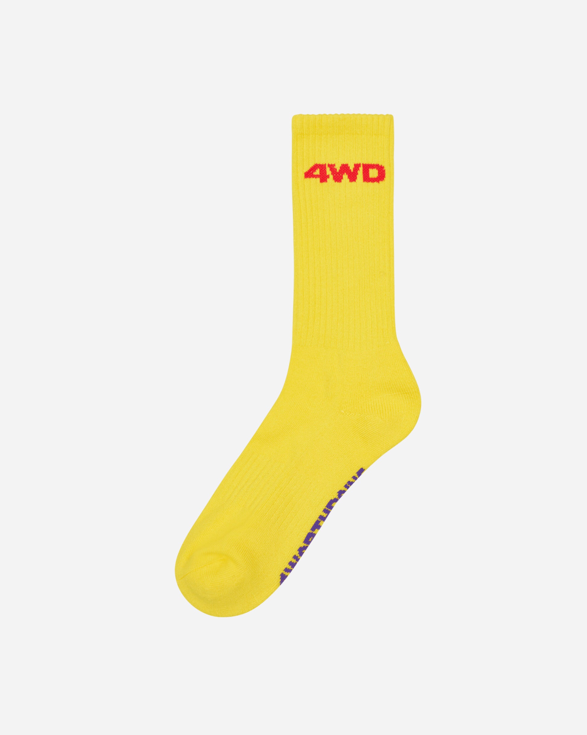 4 Worth Doing 4Wd Logo Socks Yellow Underwear Socks 4WDSS23SC1 YELLOW