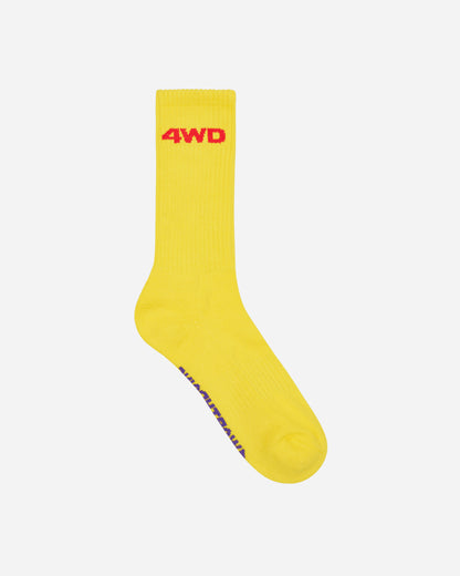 4 Worth Doing 4Wd Logo Socks Yellow Underwear Socks 4WDSS23SC1 YELLOW