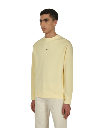 A.P.C. Sweat Steve Light Yellow Sweatshirts Crewneck COEIP-H27621 DAB